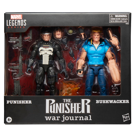 Punisher figure front pose highlights premium deco for display.
