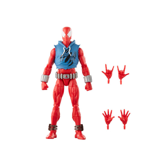 MARVEL Legends Scarlet Spider figure front view for premium display and collection.