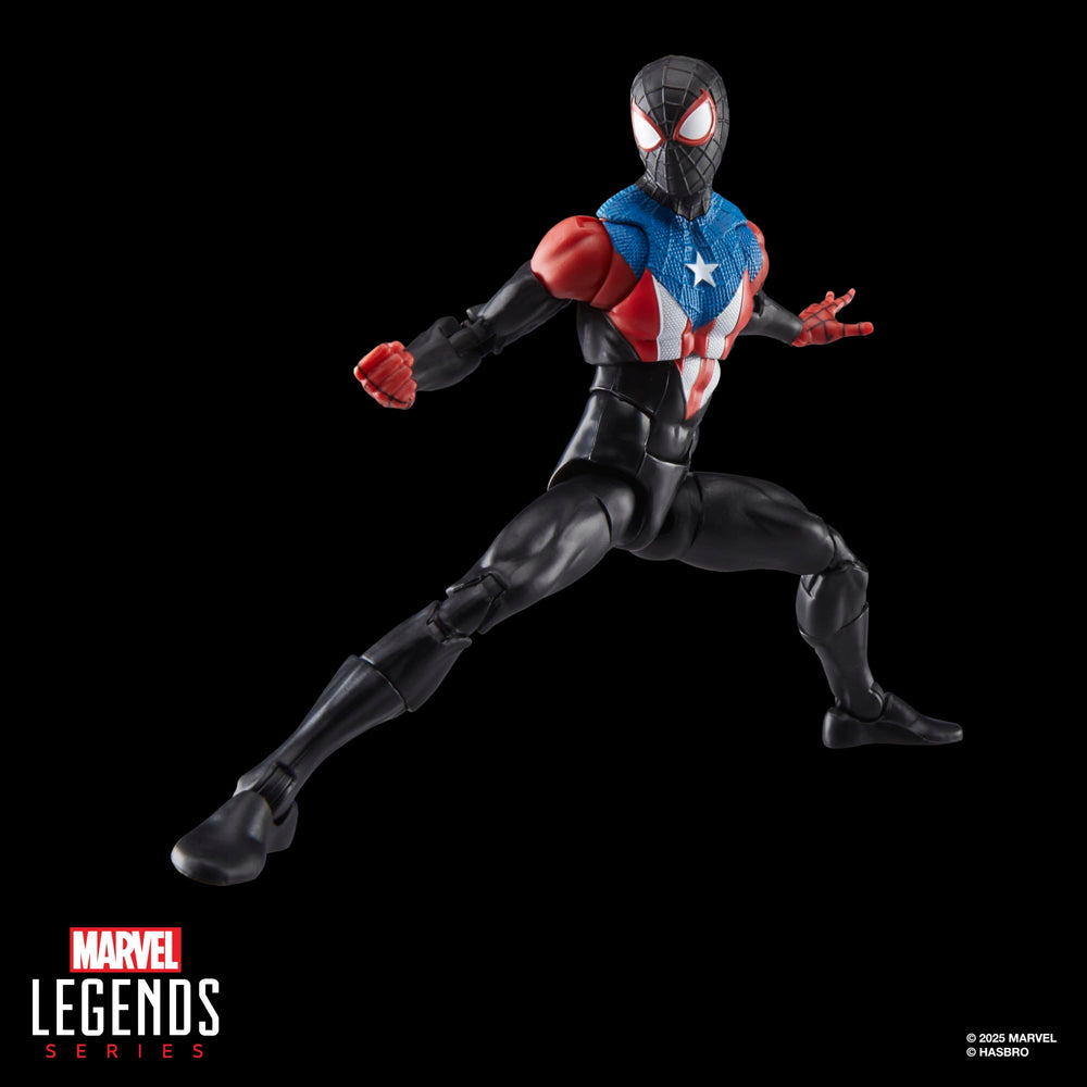 Marvel Legends Miles Morales Boricua Suit closeup deco shows game-inspired design