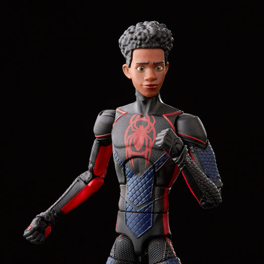 Marvel Legends Miles Morales figure unmasked head for expressive poses.
