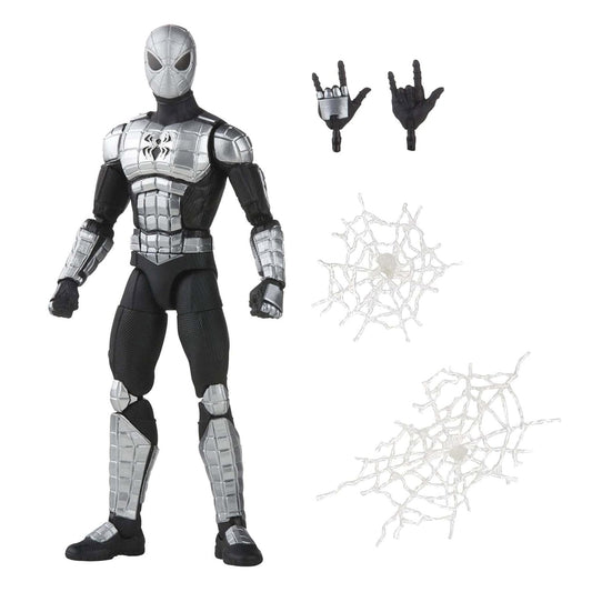 Marvel Legends Spider-Man Spider-Armor Mk I front view for display
