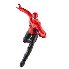 MARVEL Legends figure supports multiverse-themed display with other Spider-Man figures.