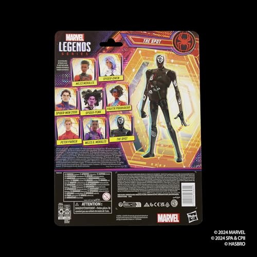 Marvel Legends The Spot figure display-ready presentation for shelves.