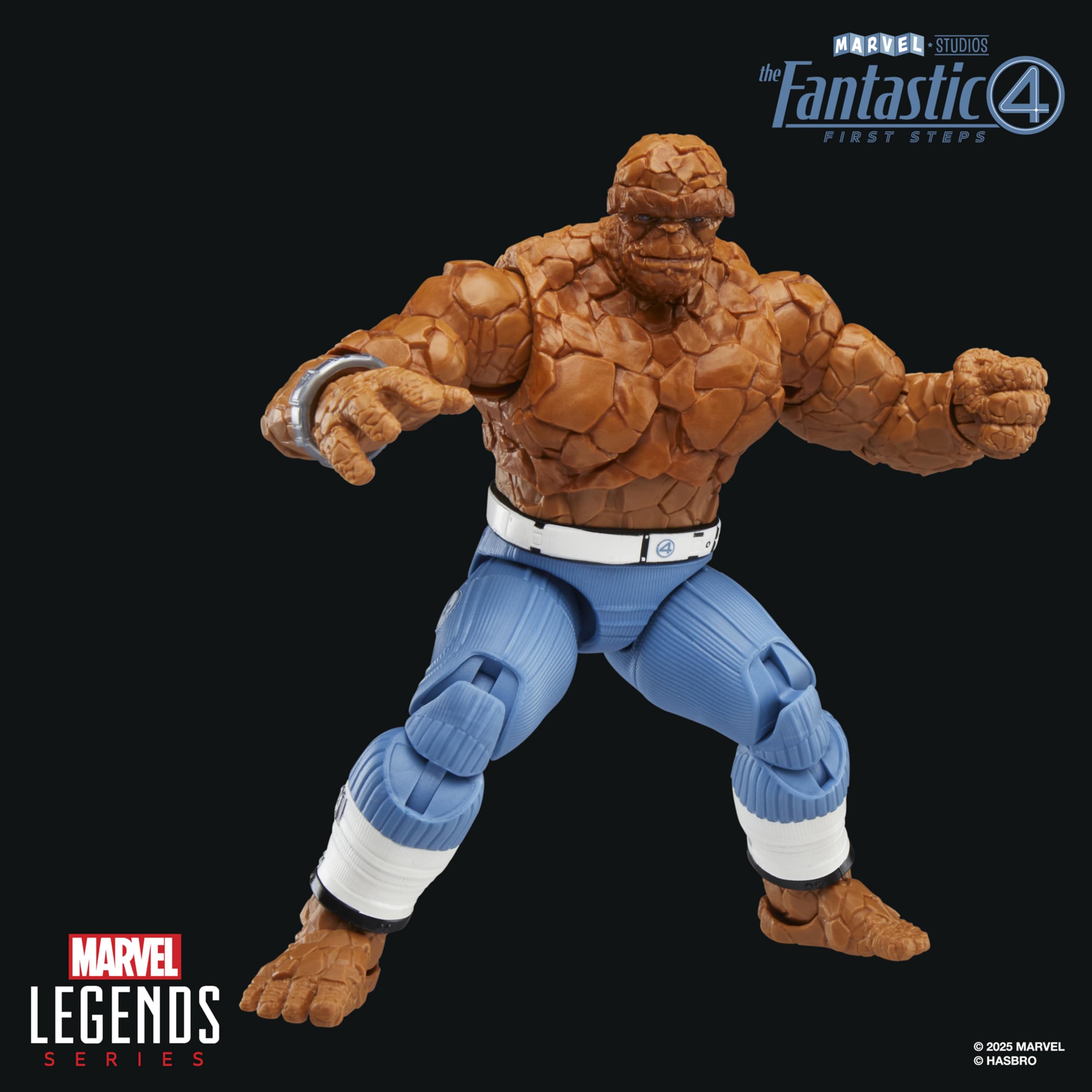 Marvel Legends The Thing figure 6-inch scale fits standard shelves.
