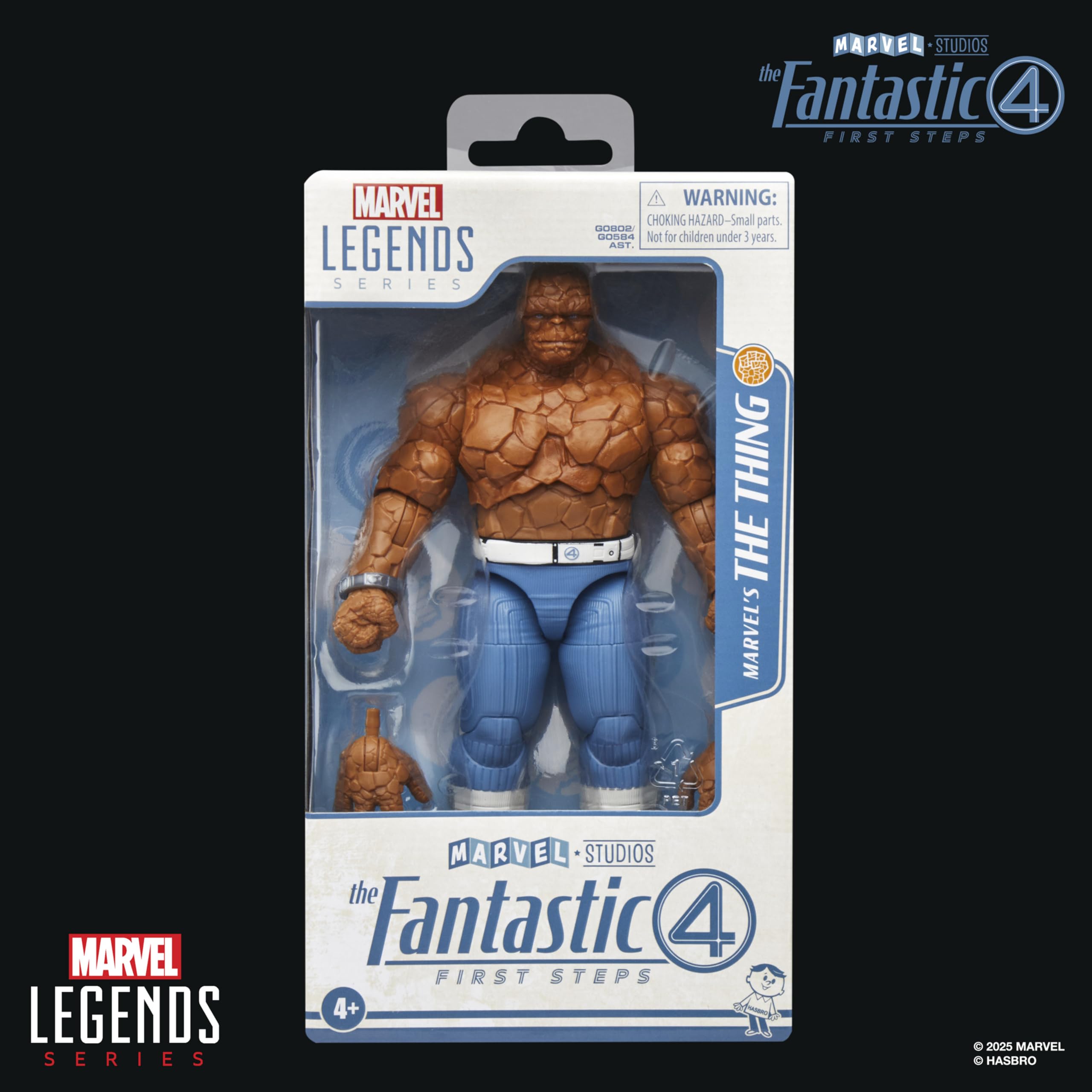Marvel Legends The Thing figure articulation points enable dynamic posing and play.