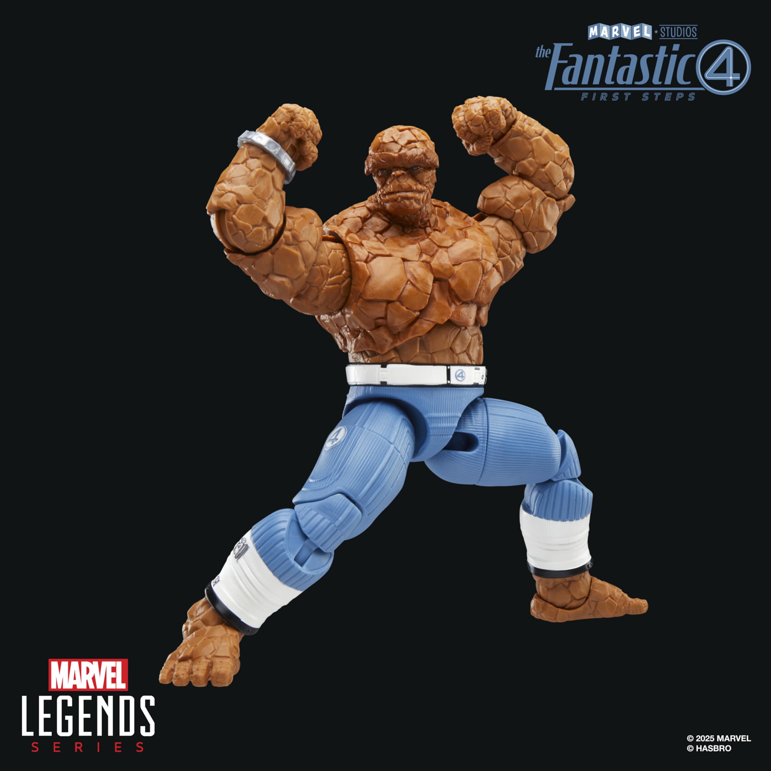 Marvel Legends The Thing figure detailed sculpt captures rugged rock texture and movie deco.
