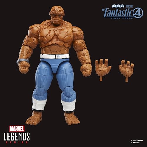 Marvel Legends The Thing figure includes two fist attachments for action scenes.