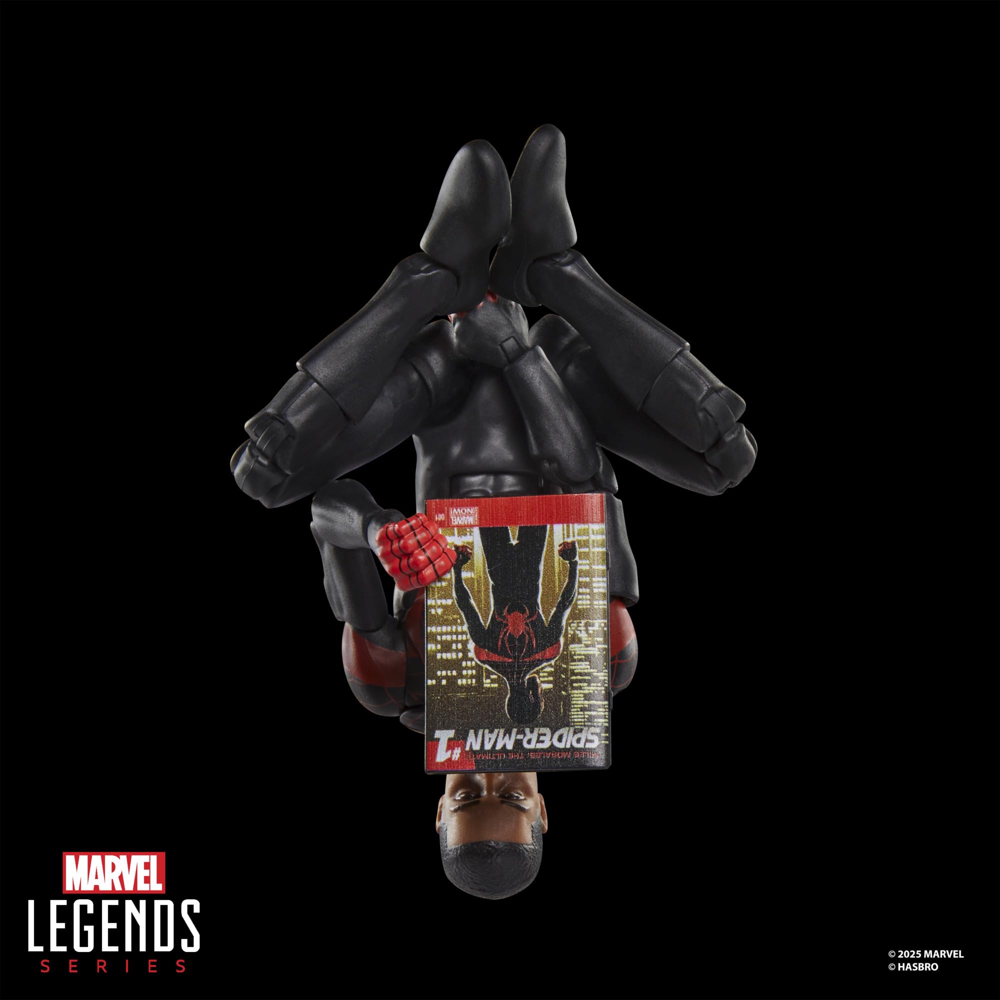 Marvel Legends Ultimate Miles Morales features over 20 articulation points for dramatic poses.
