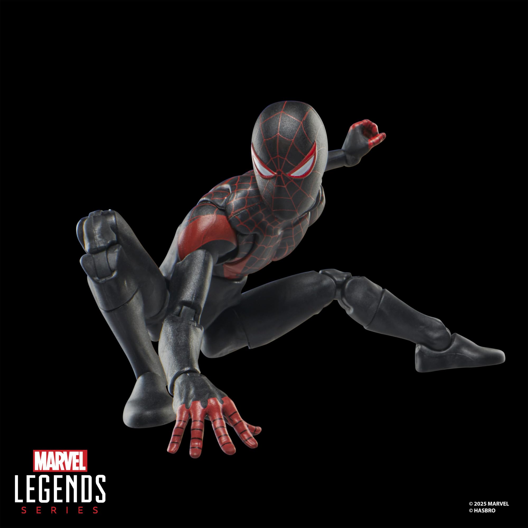 Marvel Legends Ultimate Miles Morales official comic book accessory enhances shelf storytelling.