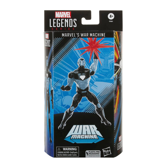 Marvel Legends War Machine action figure in dynamic pose ready for battle scenes.