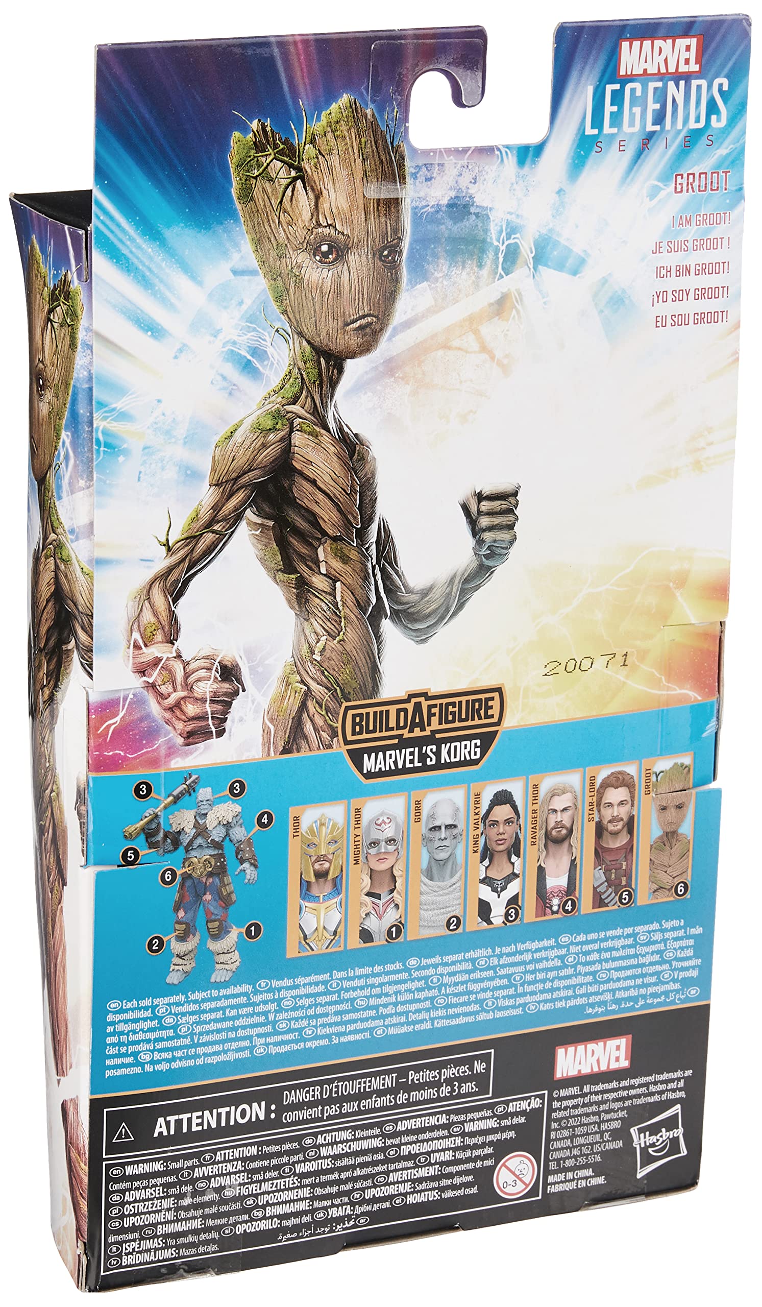 Marvel Groot Build-A-Figure piece for Korg collection