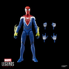 Marvel Miles Morales upgraded-suit dynamic-pose close-up