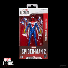 Marvel Miles Morales upgraded-suit figure back view for display