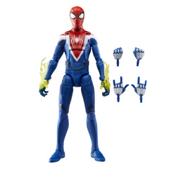 Marvel Miles Morales upgraded-suit figure front view for display