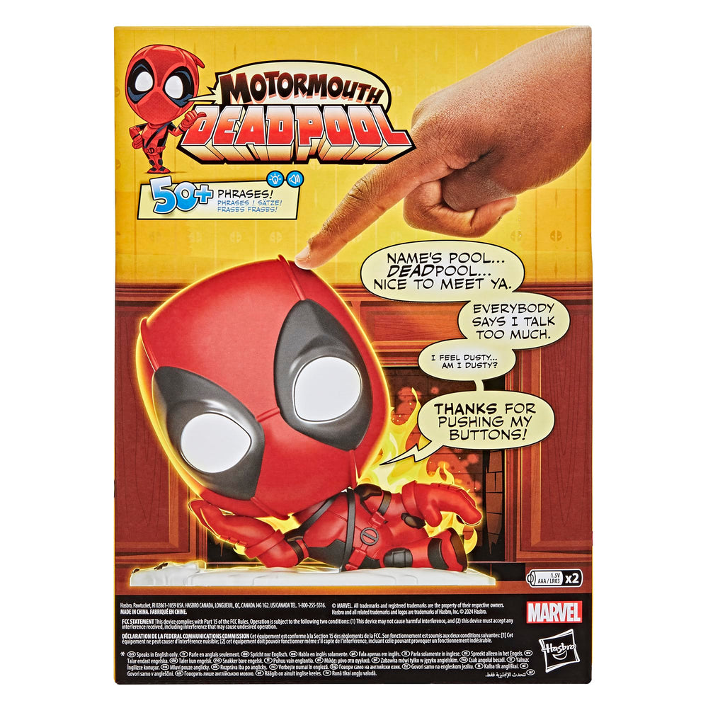 Marvel Motormouth Deadpool stylized design—fun collectible figure for display.