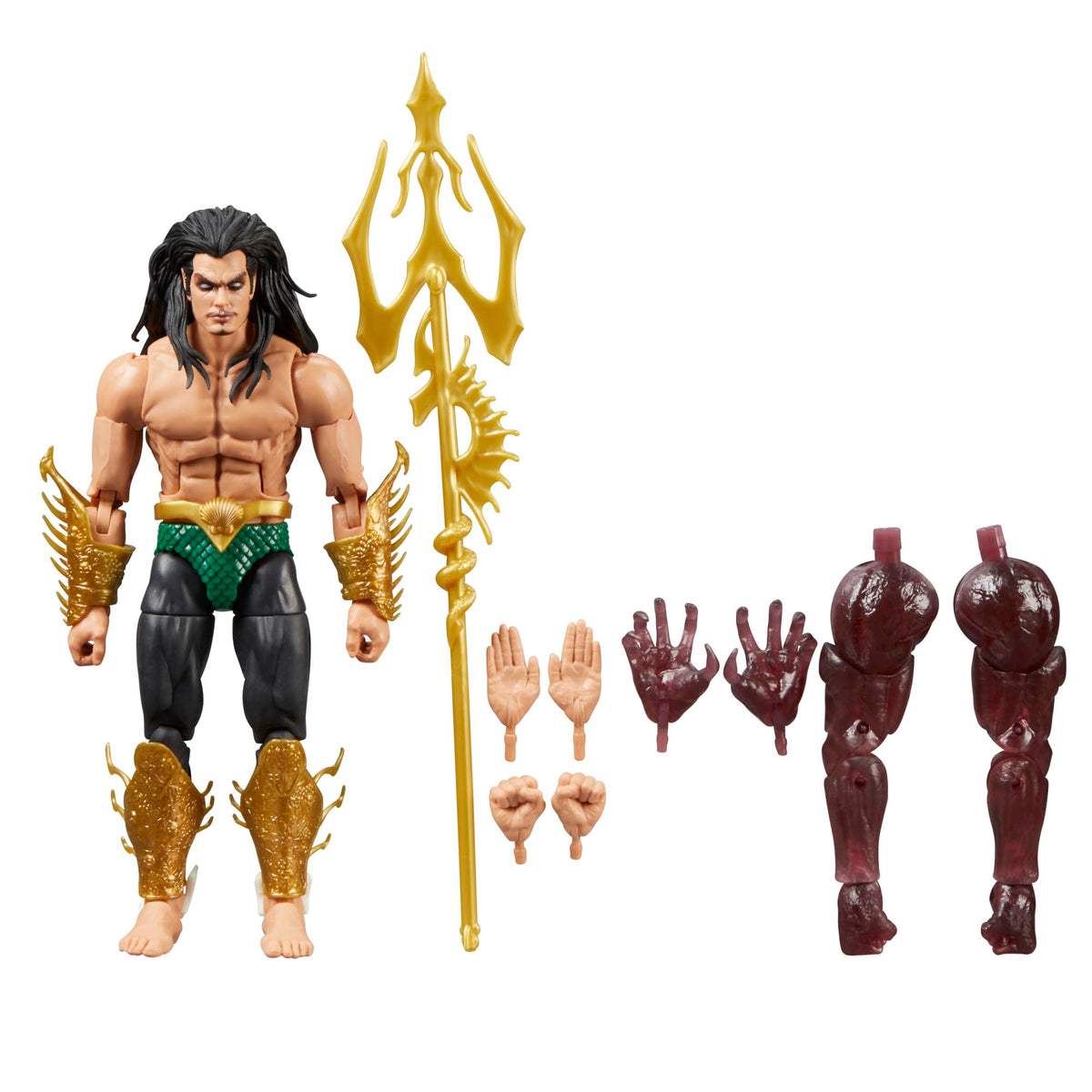 Marvel Namor figure front view shows premium sculpt for display and collection