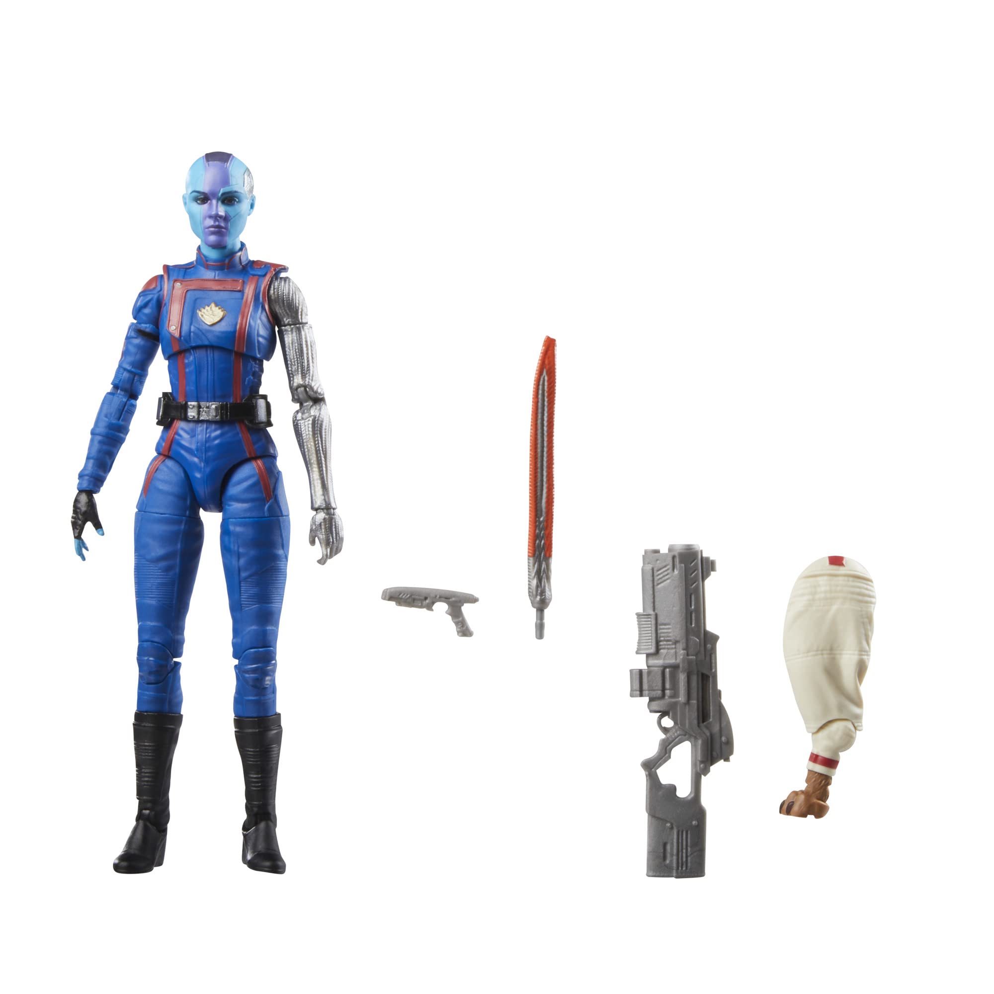 Marvel Nebula figure front view showing accurate armor detail