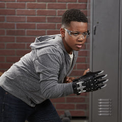 Dynamic action pose with Marvel Nerf Power Moves Black Panther