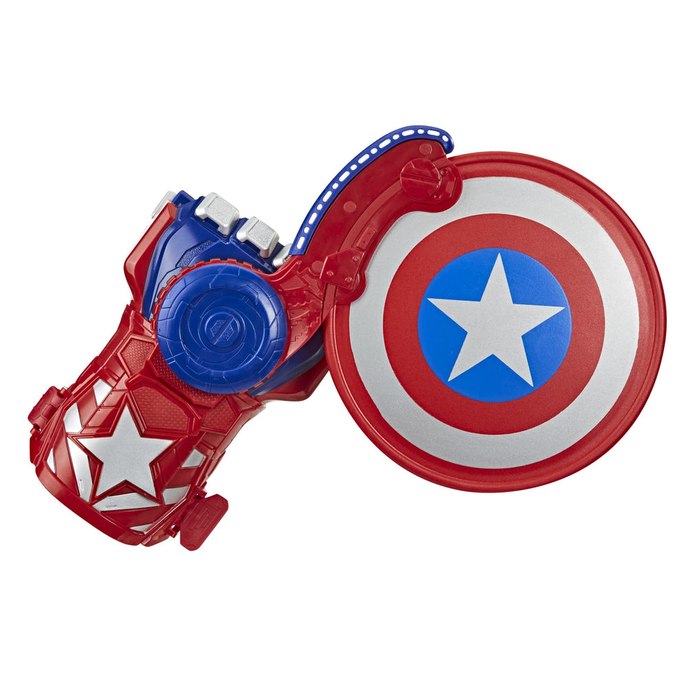 Marvel Nerf Power Moves Captain America shield sling with launch disc promotes active, imaginative play.