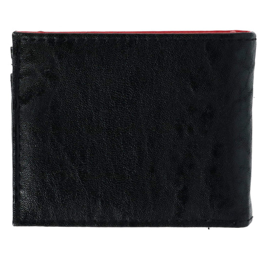 Marvel Press Deadpool wallet open with cards visible, slim card slots for everyday use.