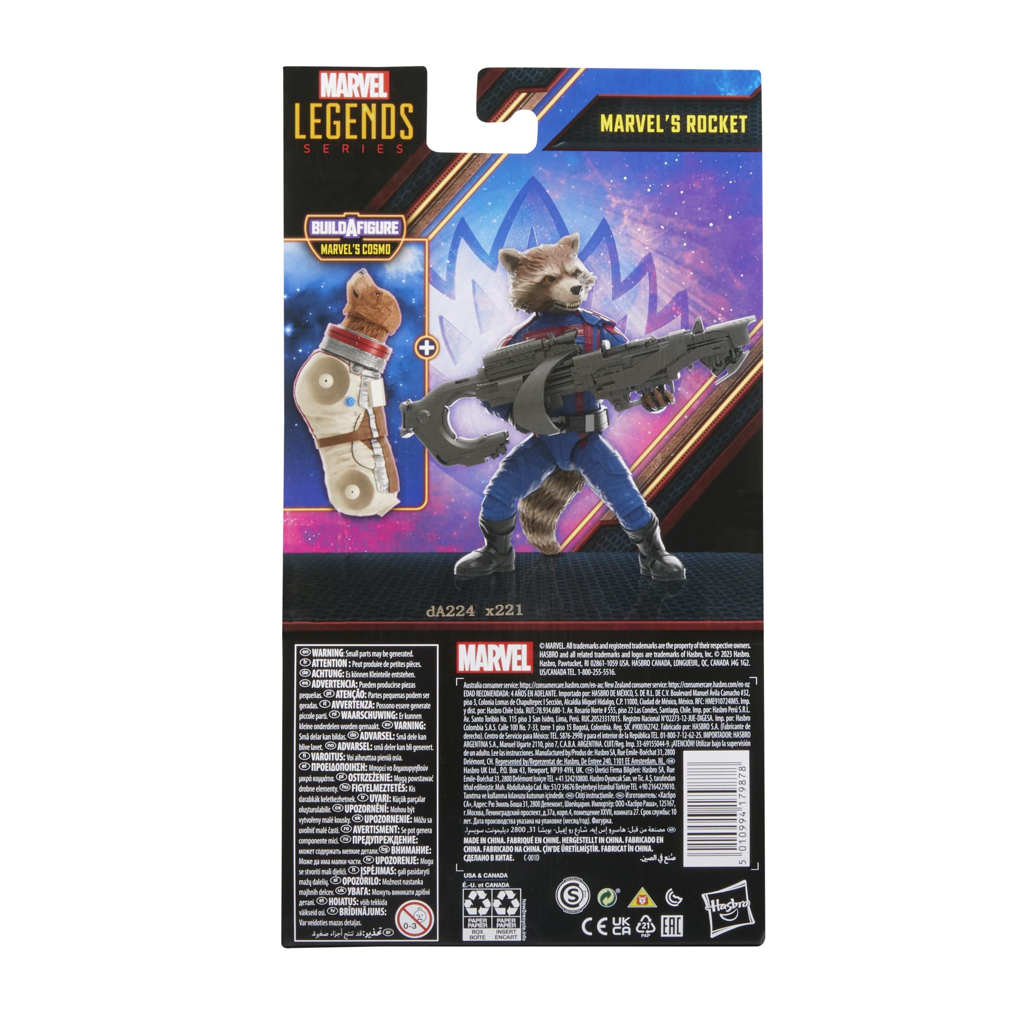 Marvel's Rocket poseable figure showcasing articulation for dynamic battles.
