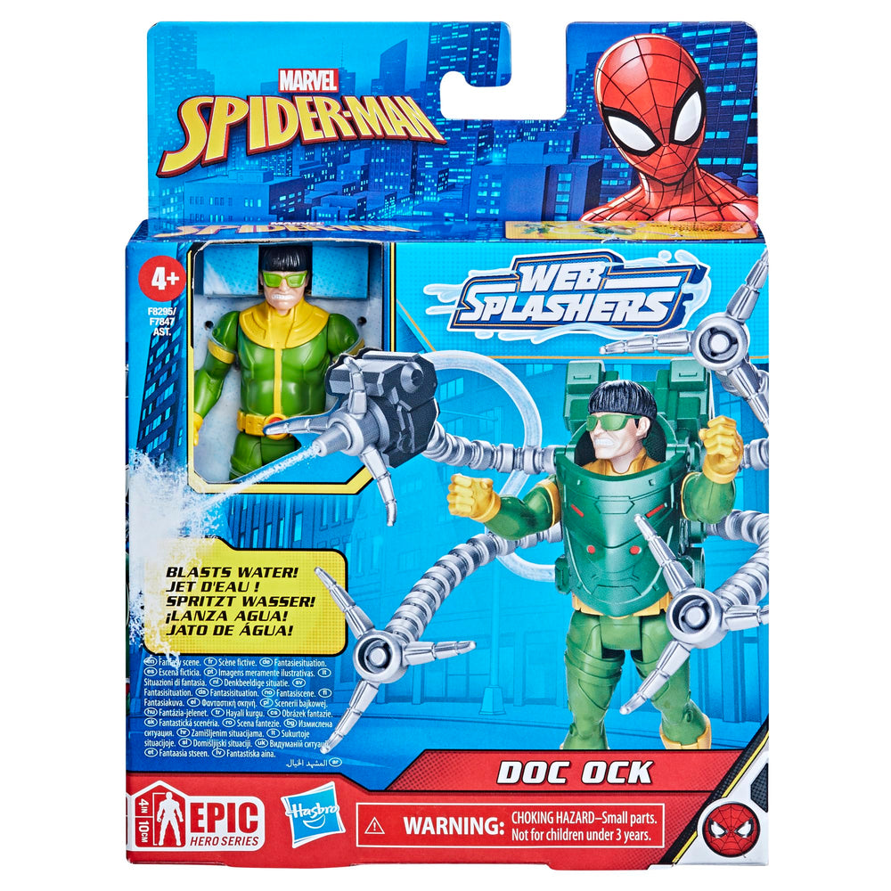 Marvel Spider-Man Aqua Web Warriors figure-pose, versatile for dynamic action poses