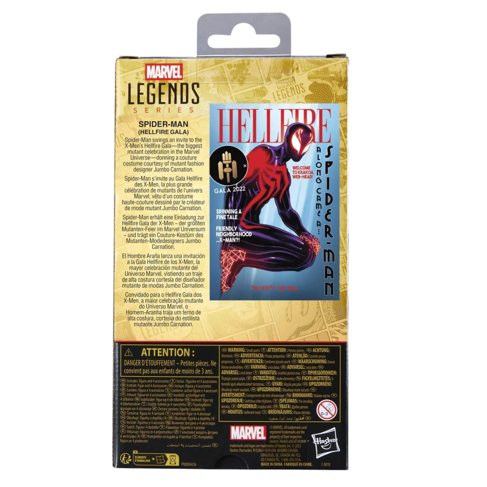Marvel Spider-Man Hellfire Gala figure—articulation allows dynamic poses