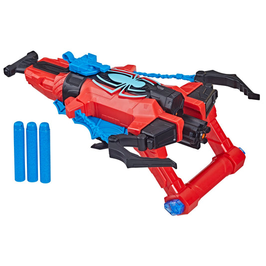 Marvel Spider-Man Spider Strike N Splash Blaster launches Nerf darts for indoor or outdoor action