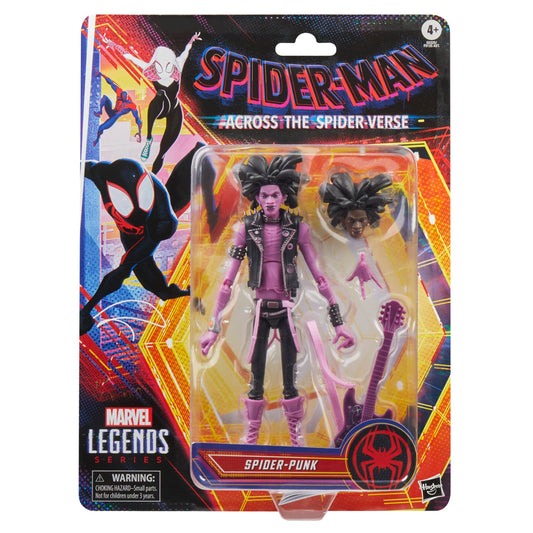 Marvel Spider-Punk figure with alternate head close-up for poses