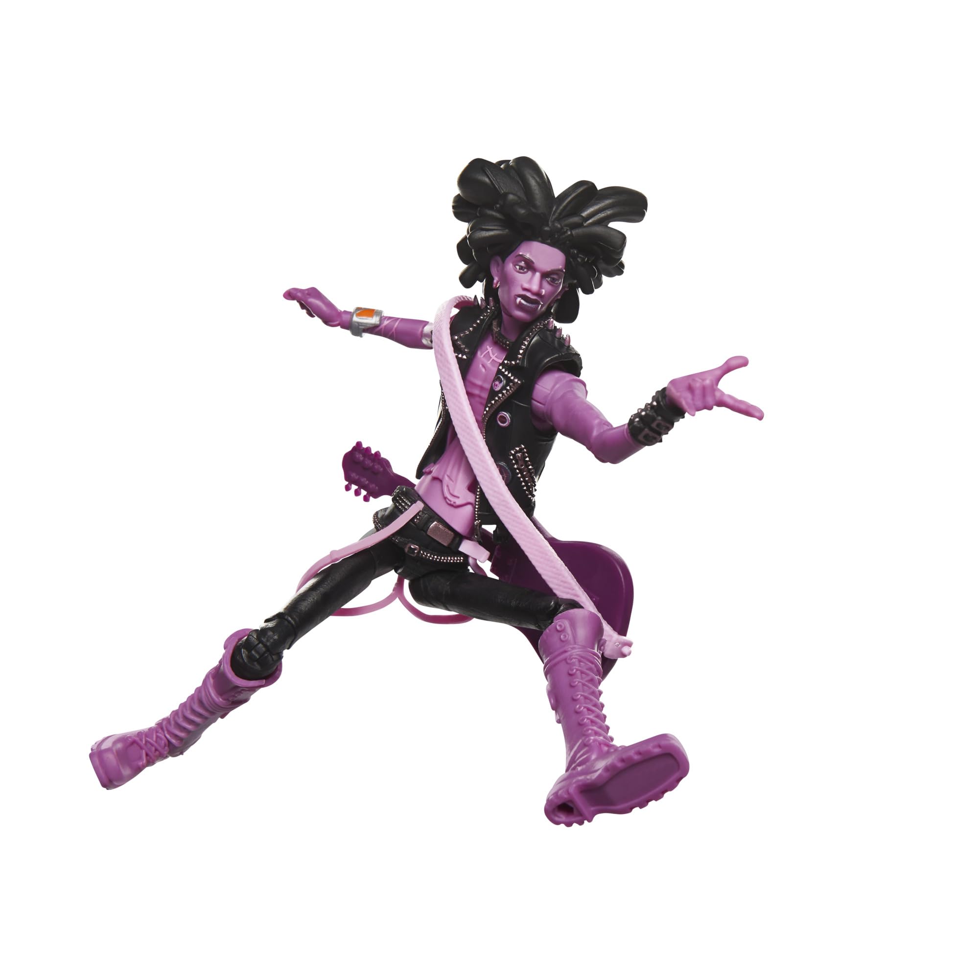 Marvel Spider-Punk figure side pose highlighting poseability and style