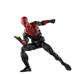 Marvel Spider-Shot figure comics deco reflecting What If? Spider-Man aesthetic