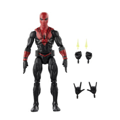 Marvel Spider-Shot figure front view for dramatic shelf display and poseability