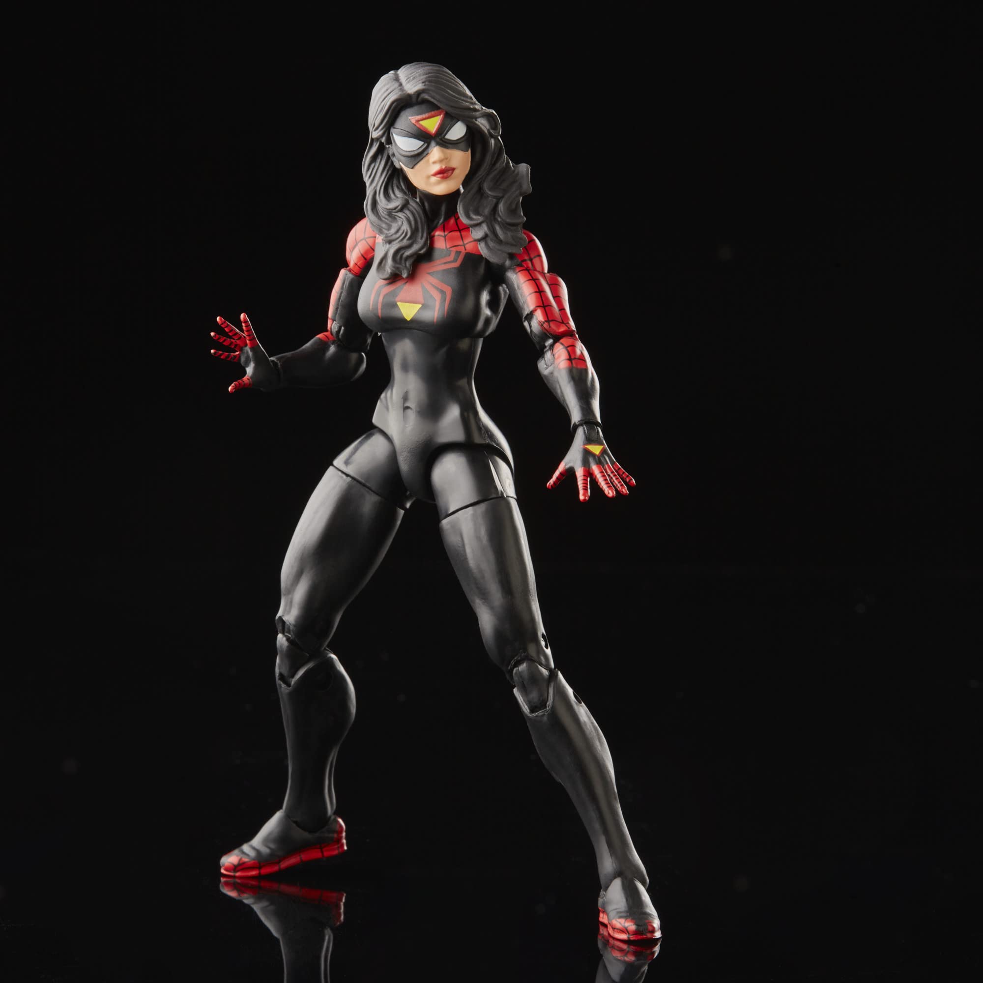 Close-up of Spider-Woman texture and deco for character fidelity