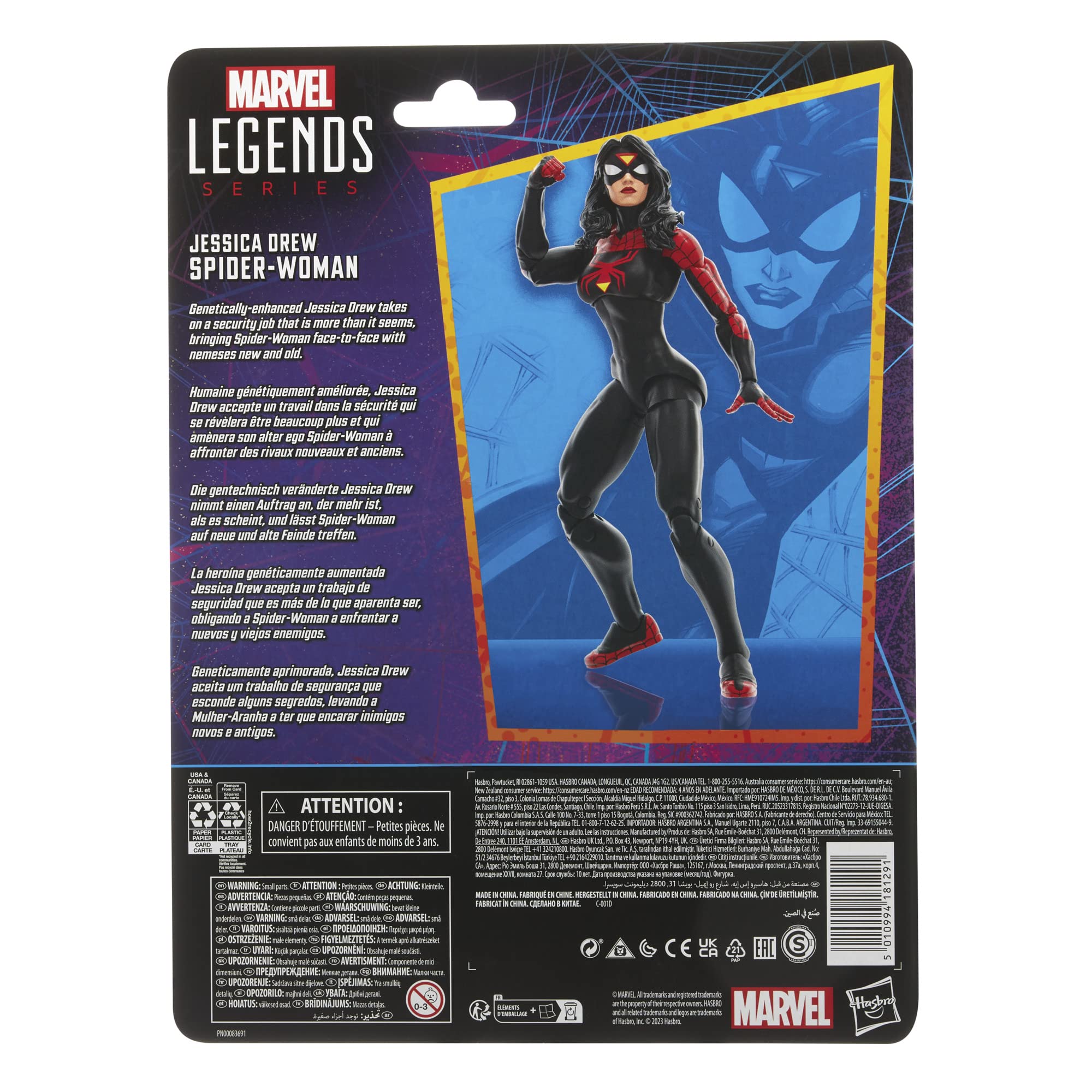 Spider-Woman figure with two alternate hands for flexible posing