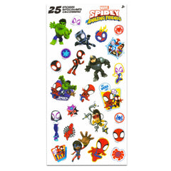 Bright Spidey artwork promotes imaginative play with friends and toys.