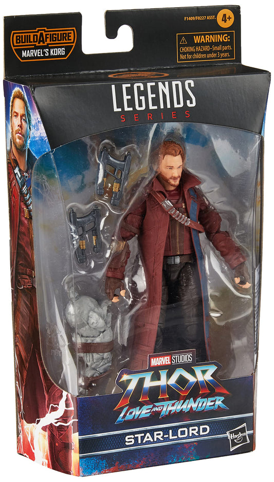 Marvel Star-Lord 6-inch figure with Thor: Love and Thunder deco for premium display.