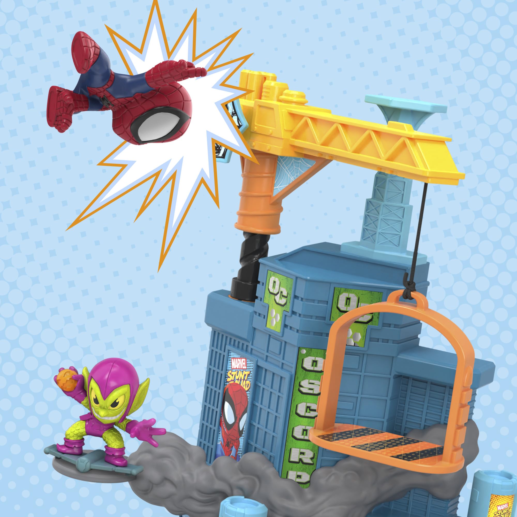 Marvel Stunt Squad target base ready for rebuildable play.
