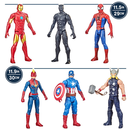 Marvel Titan Hero Series Captain America figure action pose for superhero adventures.