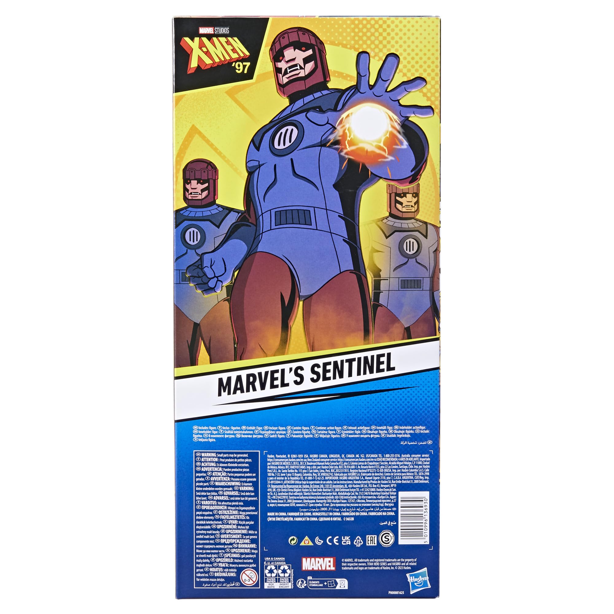Marvel Titan Hero Sentinel figure, detailed sculpt and bold colors for display-ready shelves
