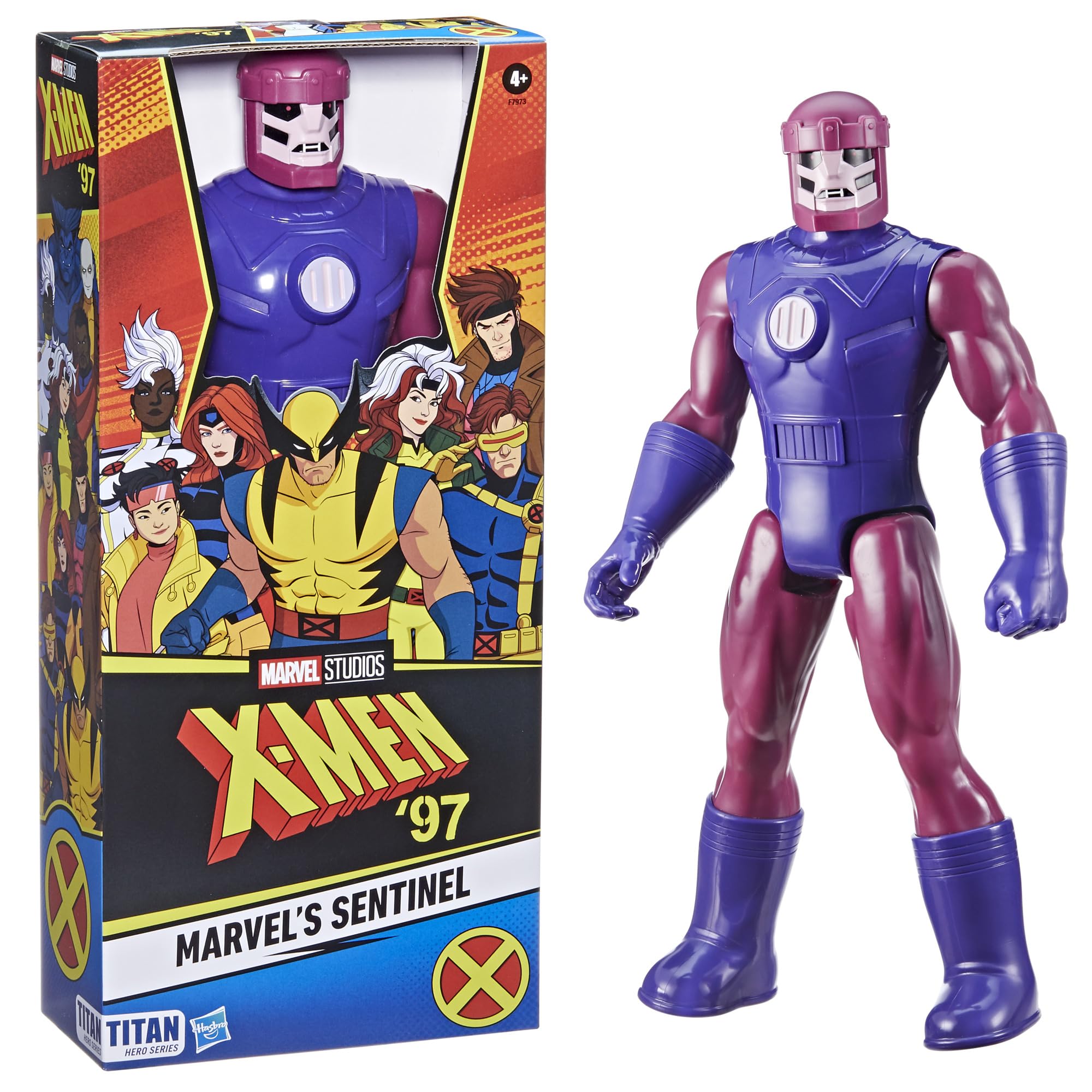 Marvel Titan Hero Sentinel figure, side view, 5-point articulation for dynamic poses