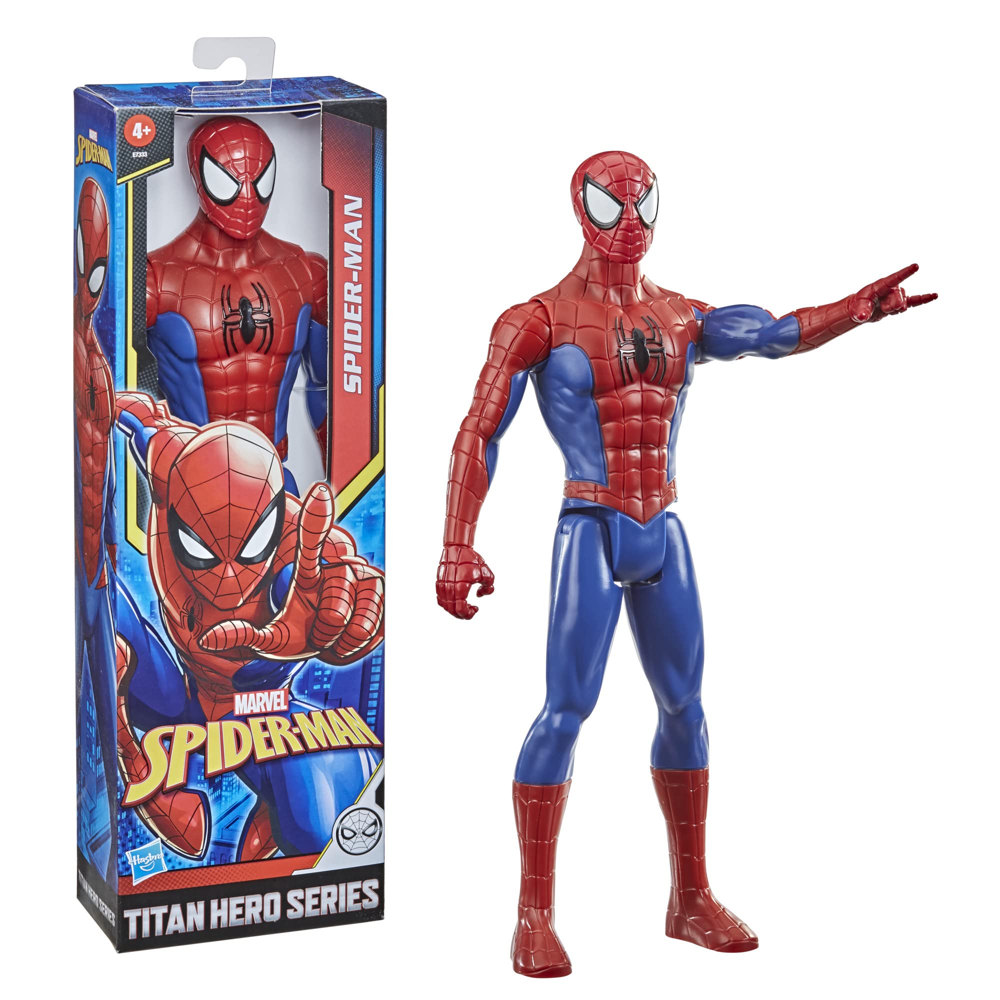 Marvel Titan Hero Spider-Man figure with sounds and phrases for immersive role-play.