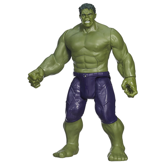 Marvel Titan Hero Tech Hulk figure front view shows heroic pose for display.