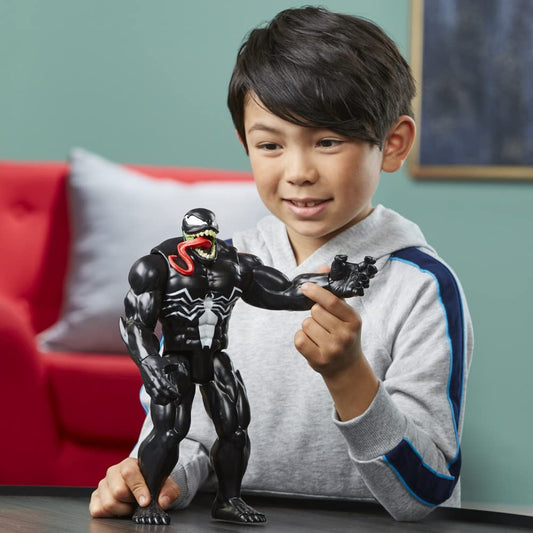 Marvel Venom Titan Hero action figure in dynamic pose for storytelling