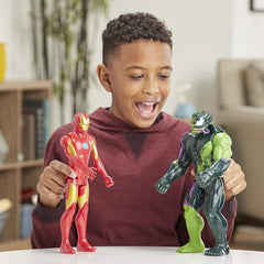 Marvel Titan Hero Venomized Hulk figure with venom twist, ready for heroic roleplay.