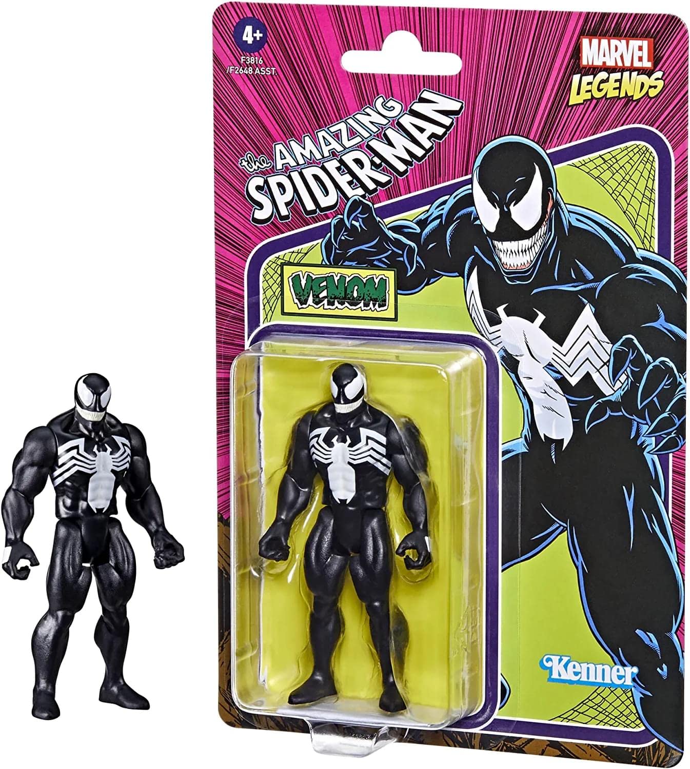 Marvel Venom Retro 375 figure articulation detail for dynamic posing