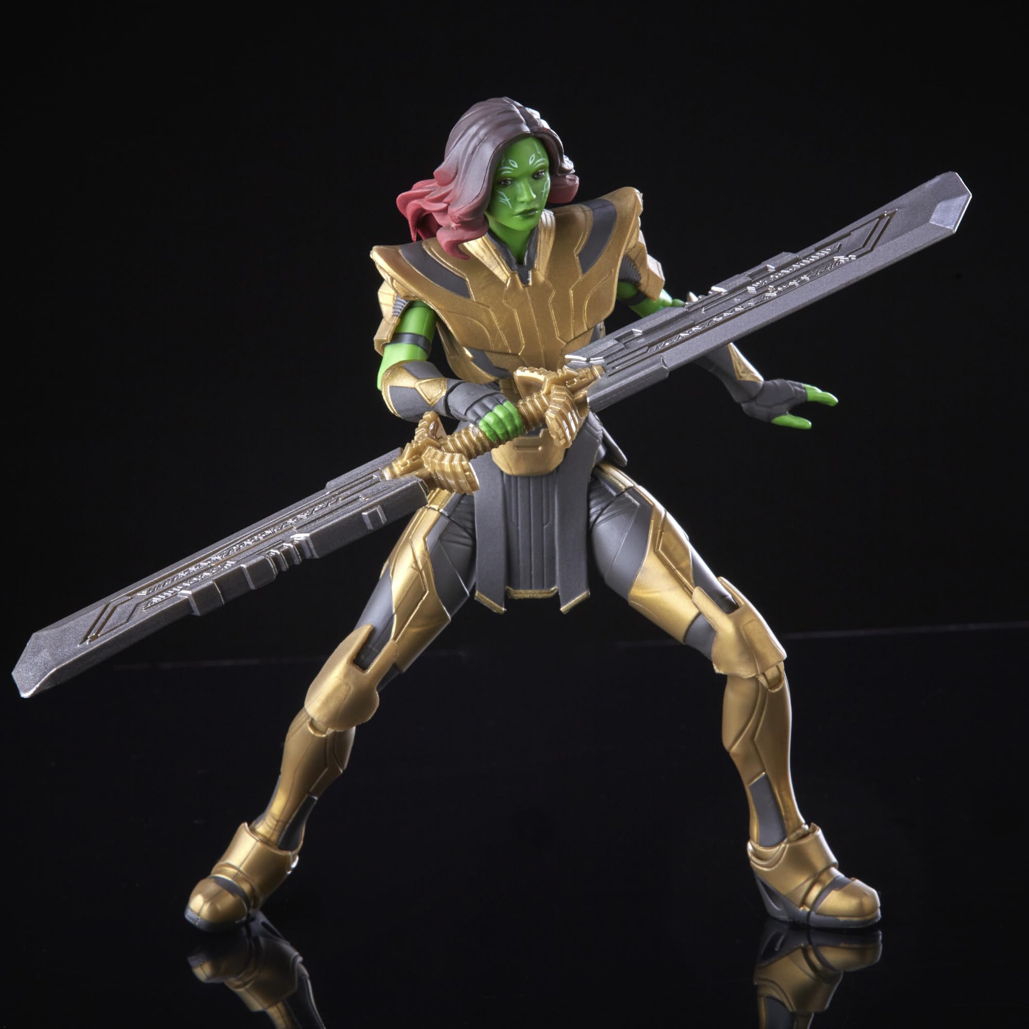 Marvel Warrior Gamora figure close-up articulation highlights poseability for dynamic setups