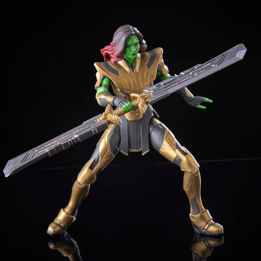 Marvel Warrior Gamora figure close-up articulation highlights poseability for dynamic setups