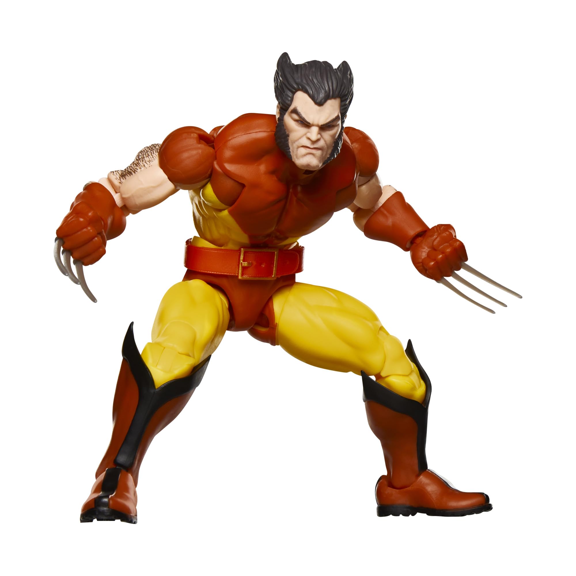 Marvel Wolverine display-ready pose on stand for shelf showcase