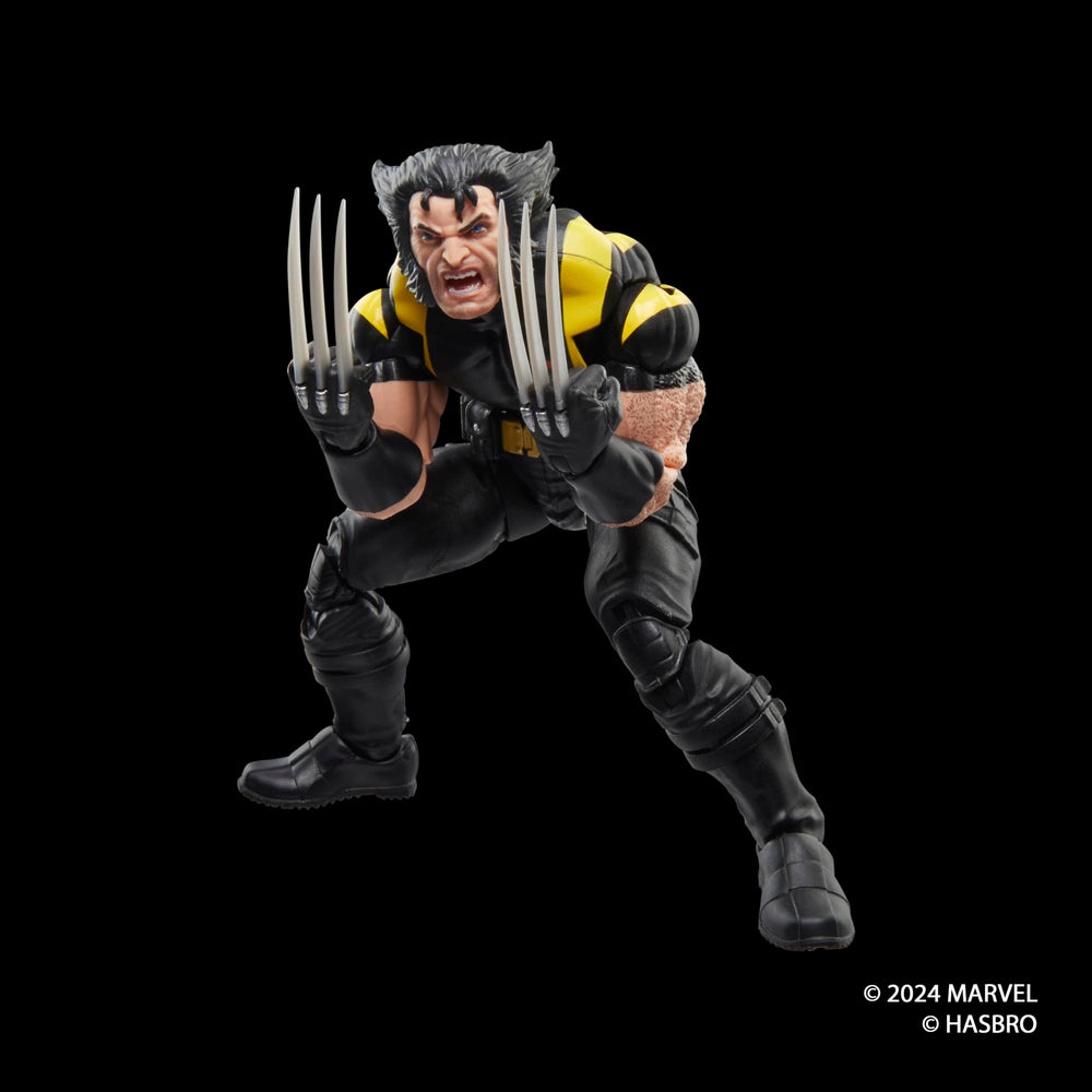 Marvel Wolverine figure, window-box packaging, easy shelving and gifting appeal.
