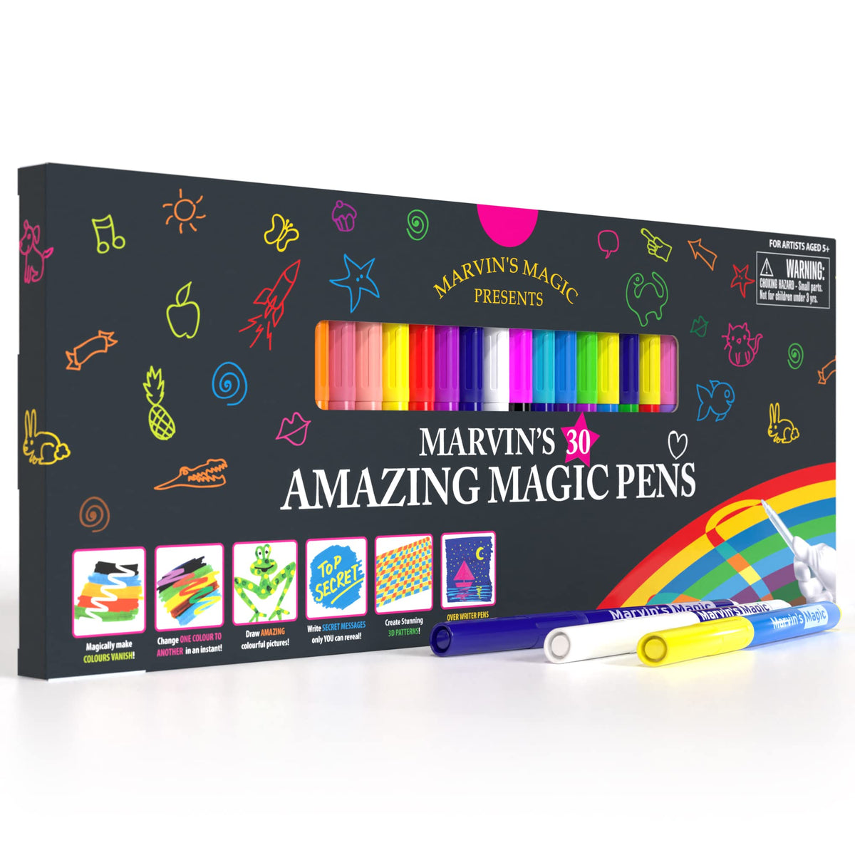 Marvin's Magic 30 pens color-changing set for vibrant, multi-tone art explorations.